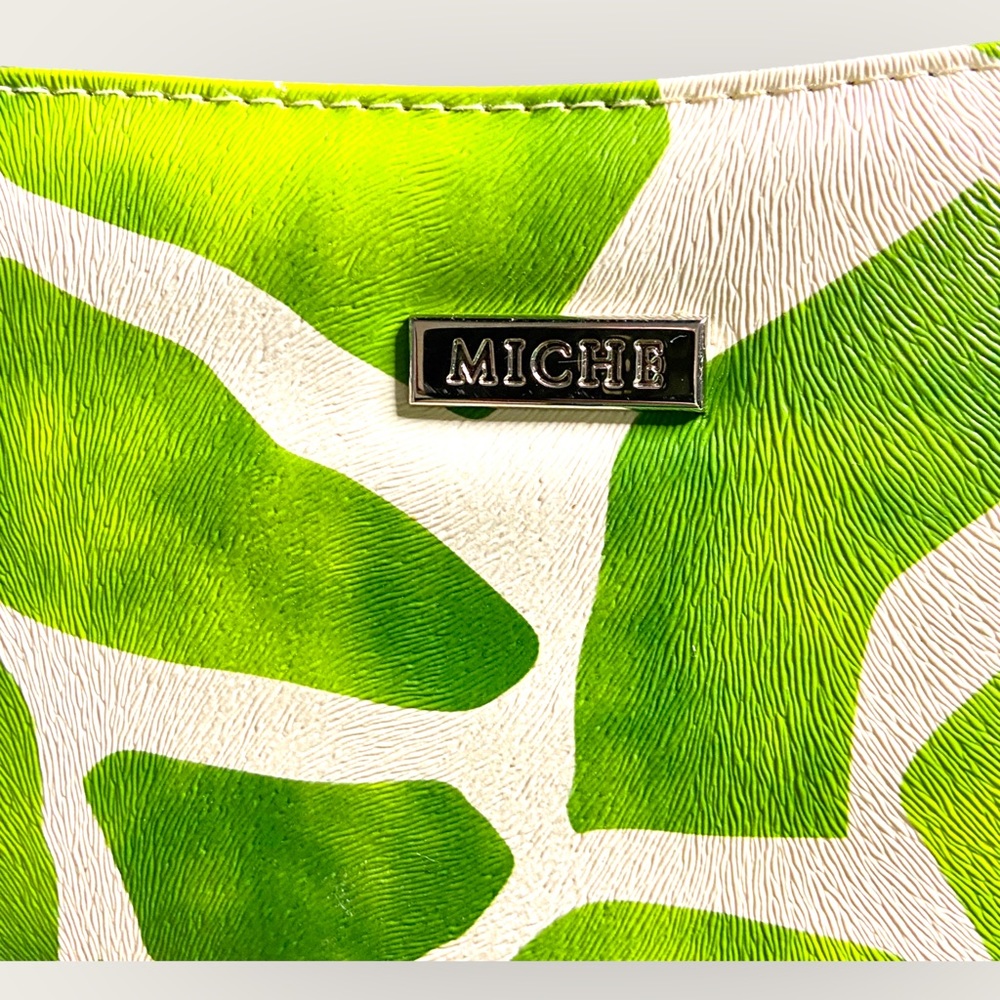 Miche Kennedy Green White Giraffe Pattern Petite Shell